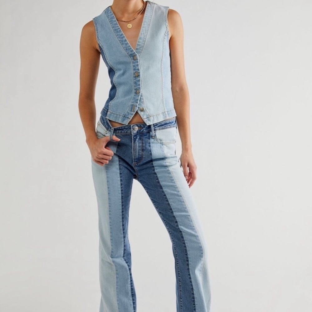 Driftwood and Free People Flare Jeans and Vest
